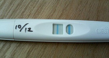 妊娠検査薬の陽性