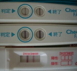 妊娠検査薬の陽性