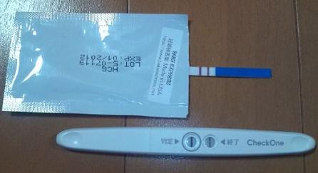 妊娠検査薬の陽性