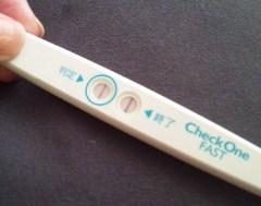 妊娠検査薬の陽性