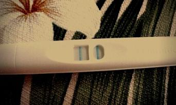 妊娠検査薬の陽性