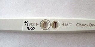 妊娠検査薬の陽性