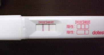 妊娠検査薬の陽性